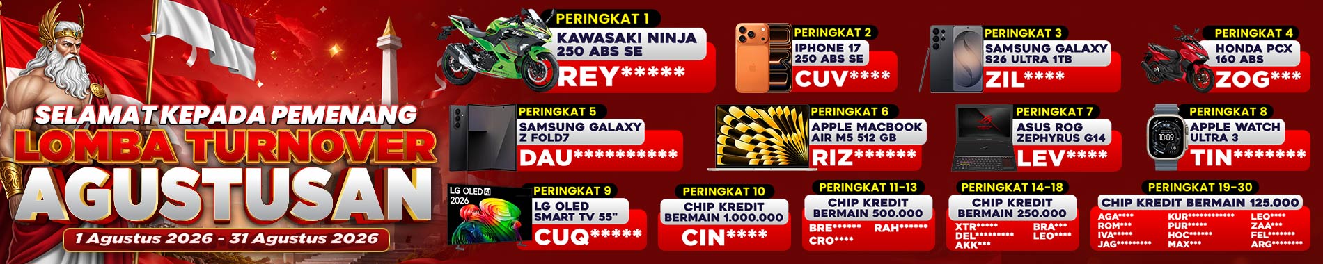 PEMENANG SPESIAL EVENT TURNAMENT TO